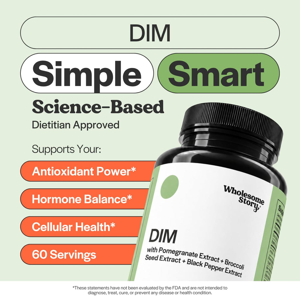 Wholesome Story DIM Supplement for Hormone Balance - 60 Capsules - image 3