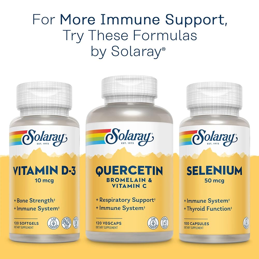 Solaray Zinc 50mg Immune Support - 300 Vegetarian Capsules - image 4
