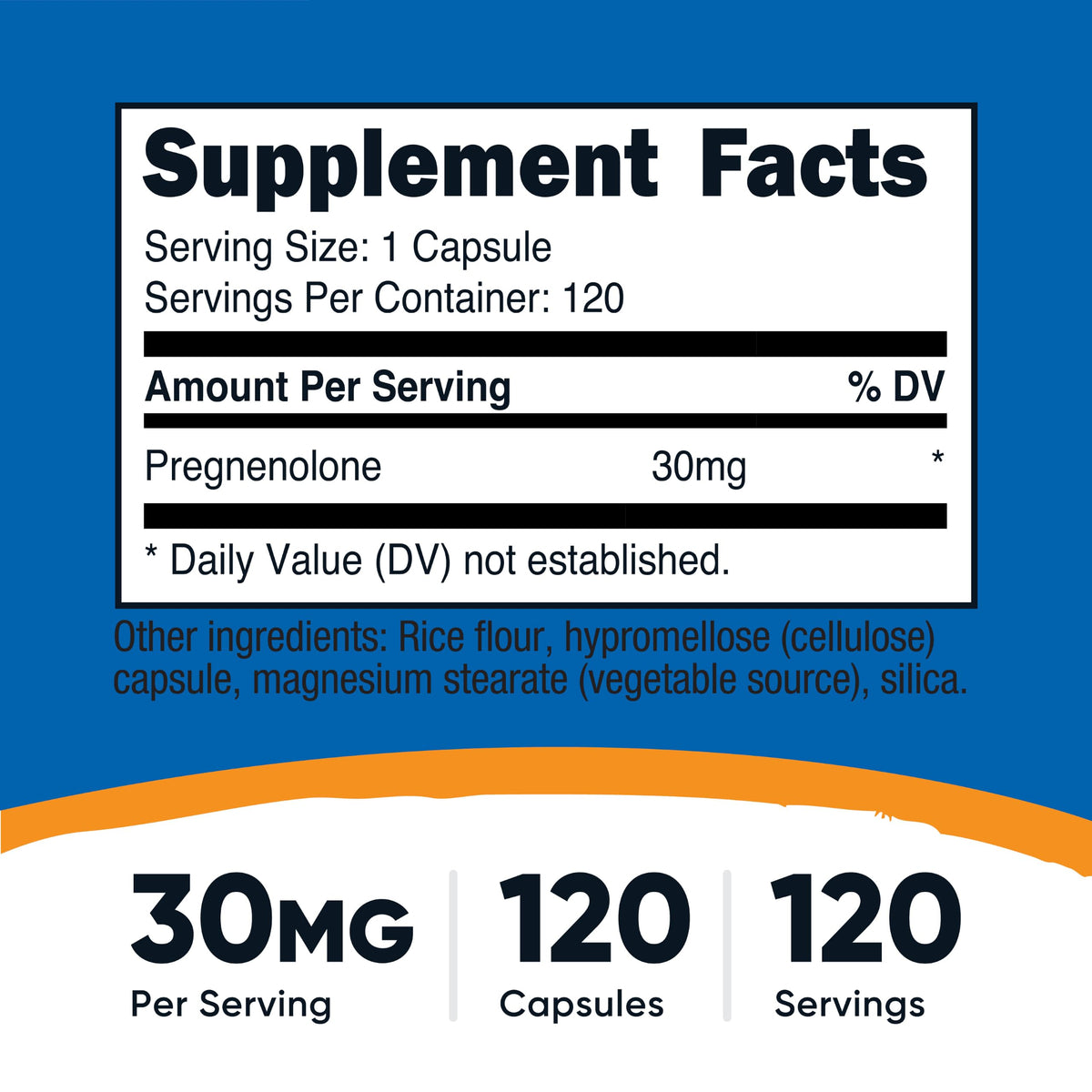 Nutricost Pregnenolone 30mg - 120 Capsules - image 2