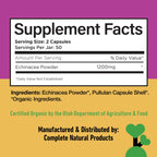 Complete Natural Products Organic Echinacea 600mg - 100 Capsules - image 6