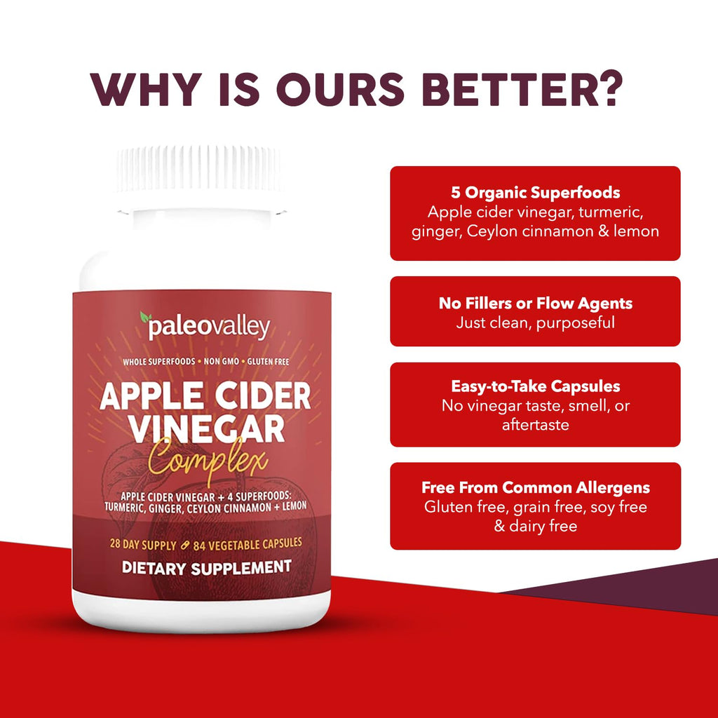 Paleovalley Apple Cider Vinegar Complex Capsules - 84 Count - image 4