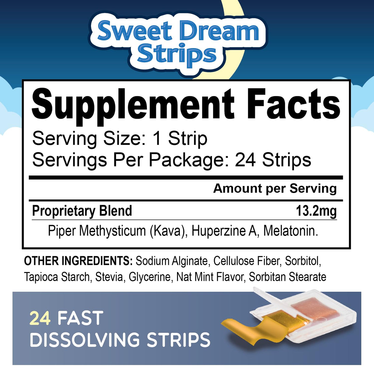 Essential Source Sweet Dream Melatonin Sleep Strips - 24 Count - image 2