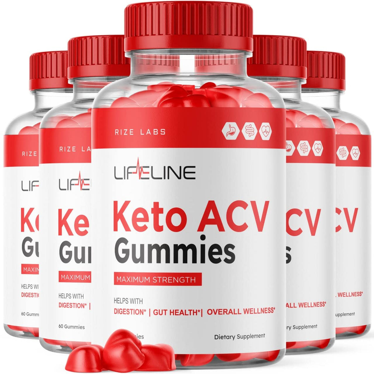 rize labs Lifeline Keto + ACV Gummies - 300 Gummies