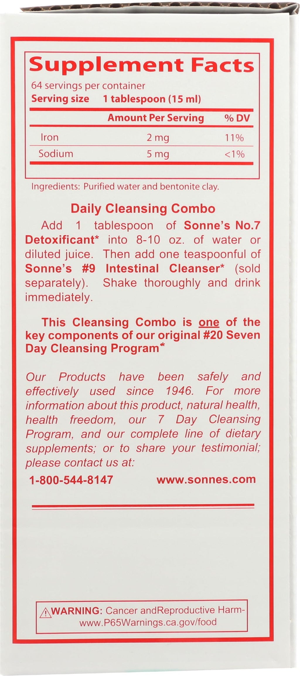 Sonne's Sonnes, Bentonite Liquid No 7, 32 Ounce - image 7