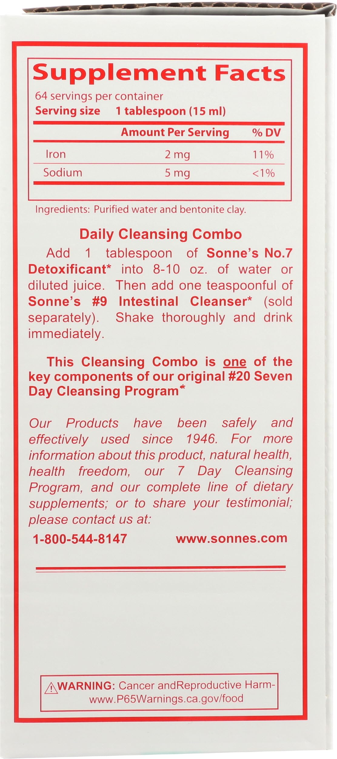 Sonne's Sonnes, Bentonite Liquid No 7, 32 Ounce - image 7