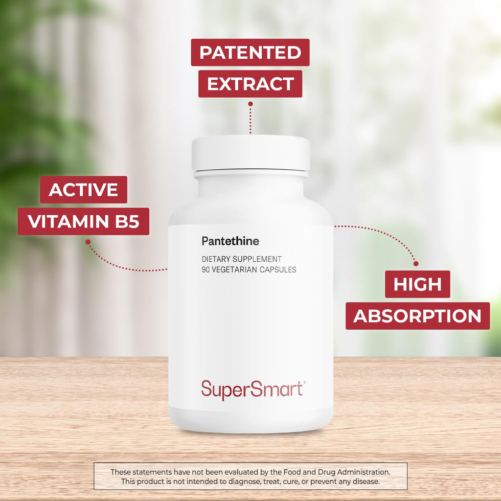 Supersmart Pantesin Pantethine 600 mg Vitamin B5 - 90 Vegetarian Capsules - image 3