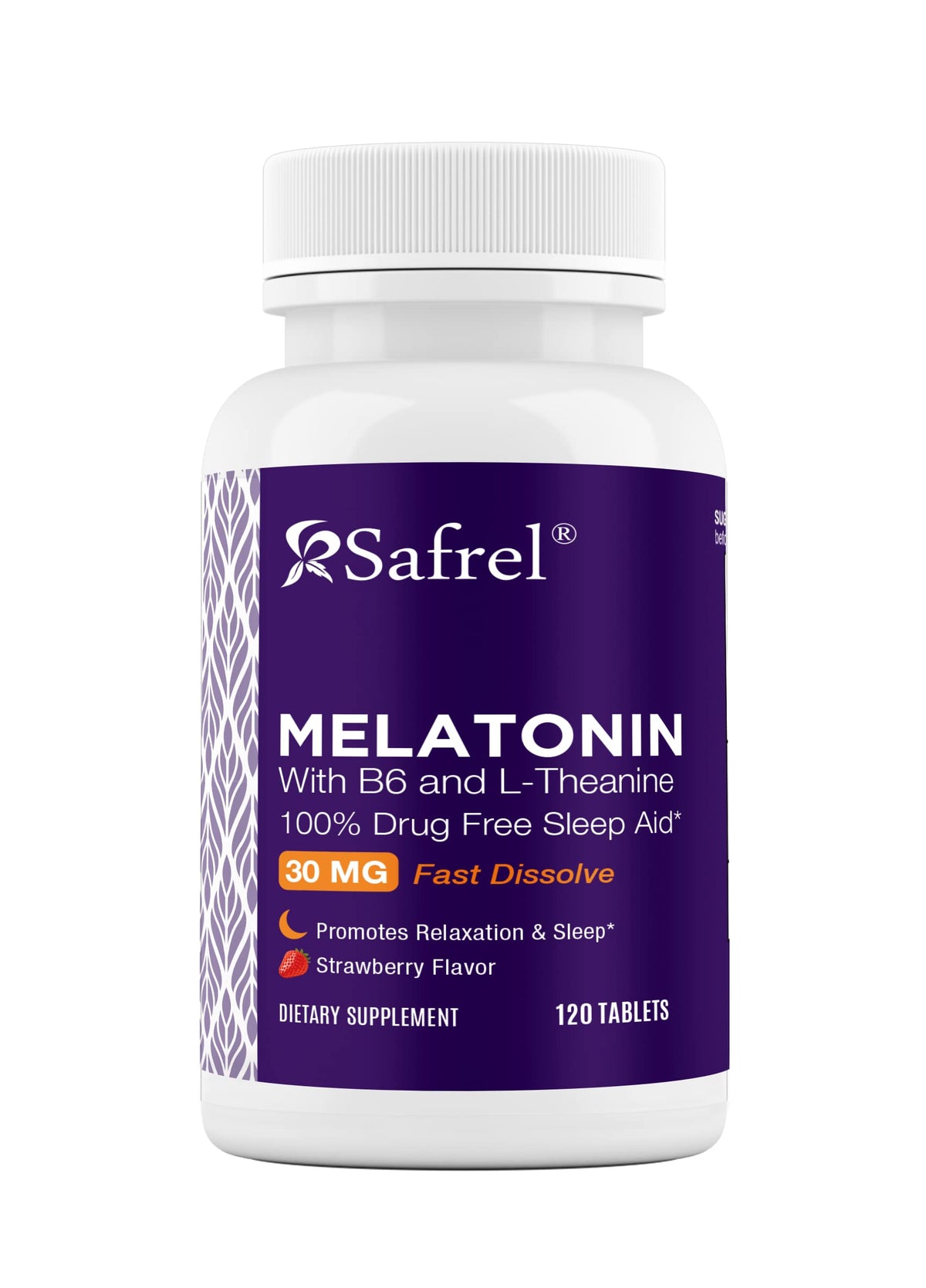 Safrel Melatonin 30mg with B6 & L-Theanine - 120 Tablets