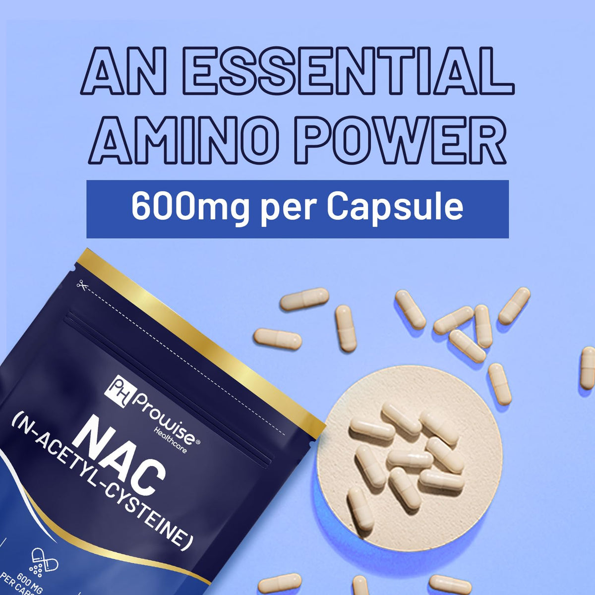 PH PROWISE Healthcare NAC N-Acetyl-Cysteine 600mg - 150 Capsules - image 4