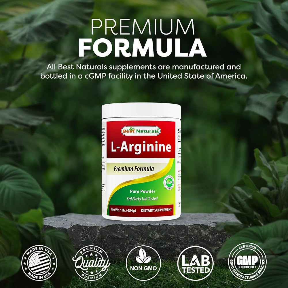 Best Naturals L-Arginine Powder for Circulation - 1 Pound - image 5
