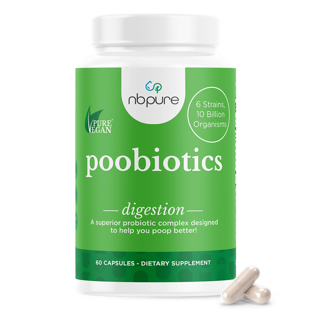 nbpure Poobiotics Vegan Pre & Probiotics - 60 Capsules