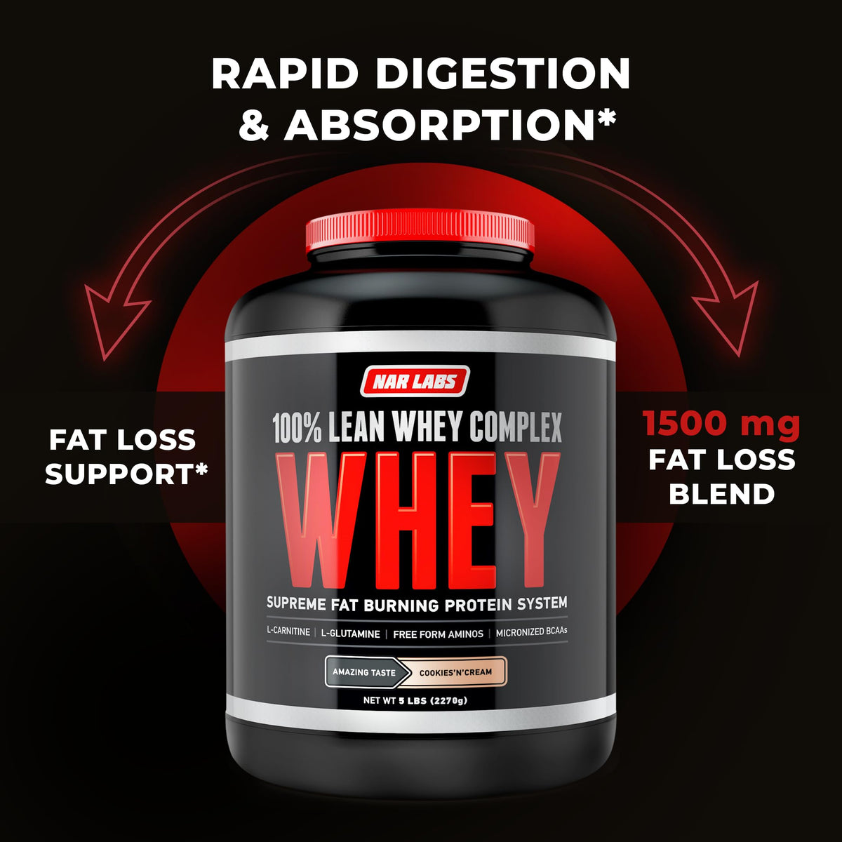 NAR LABS 100% Lean Whey Complex 5lbs