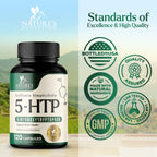 Nature's Nutrition 5HTP 200mg per Serving Capsules - 5 HTP Supplement