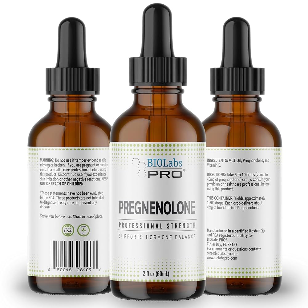 BIOLABS PRO Pregnenolone Oil for Hormone Balance - 2 Fl Oz - image 2