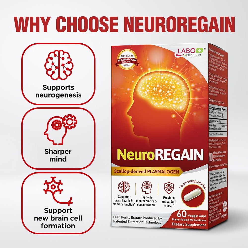 LABO Nutrition NeuroREGAIN Plasmalogen Brain Support - 180 Capsules - image 6