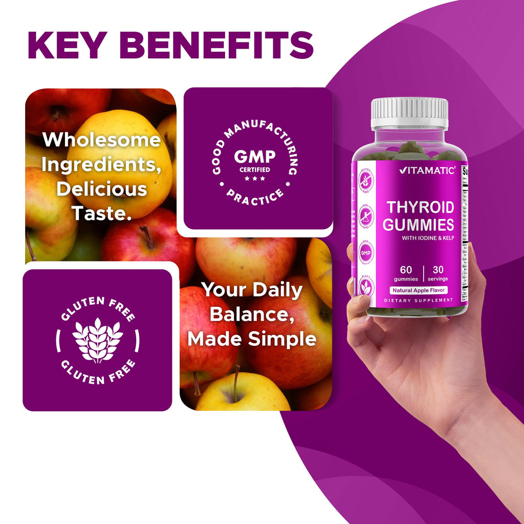 Vitamatic Thyroid Gummies with Iodine & Kelp - 60 Gummies - image 5