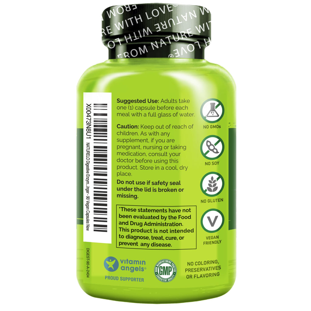 Naturelo Capsules digestive Enzymes support The Breakdown Of Carbs