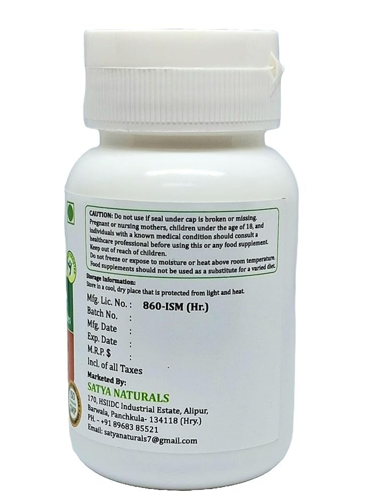 Satya Naturals Giloy Forte Capsules 500 mg. 60 Veg. Capsule