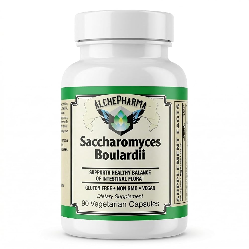 AlchePharma Saccharomyces Boulardii Probiotic - 90 Capsules