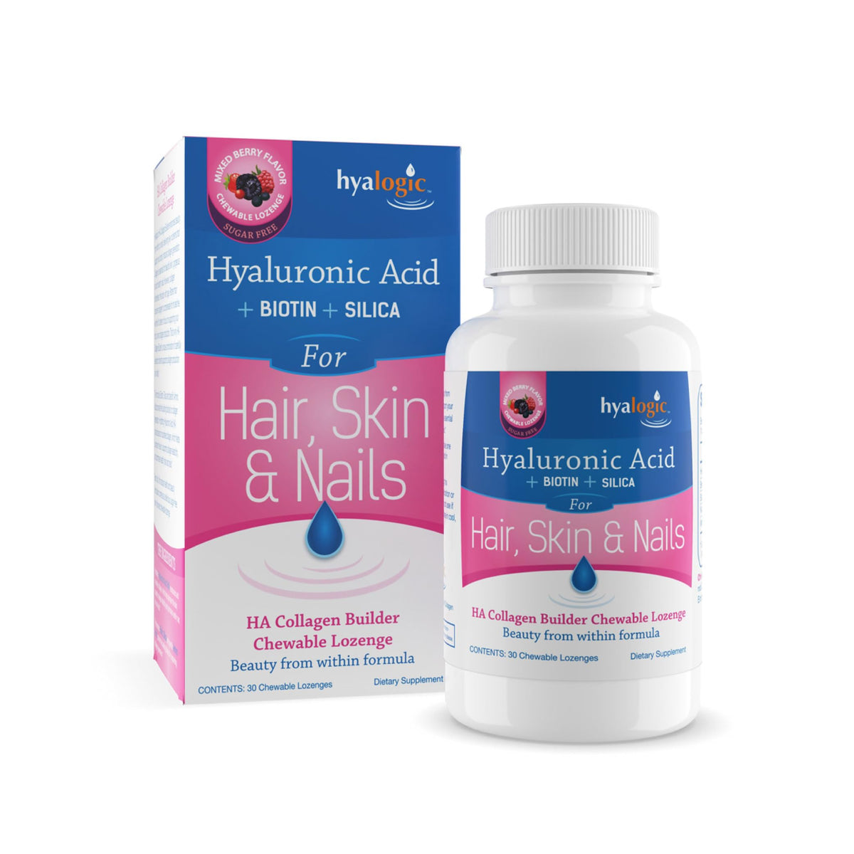 Hyalogic Hyaluronic Acid Collagen Builder Lozenge - 30 Count
