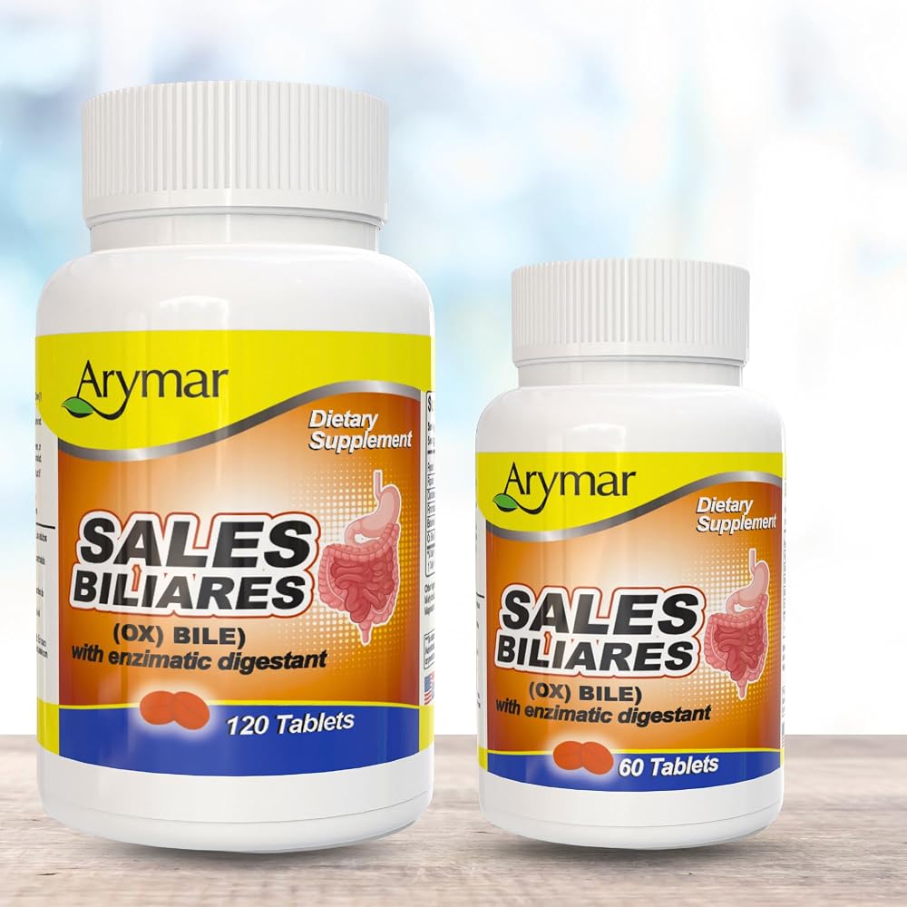Arymar Sales Biliares Ox Bile with Digestive Enzymes - 60 Tablets - image 7