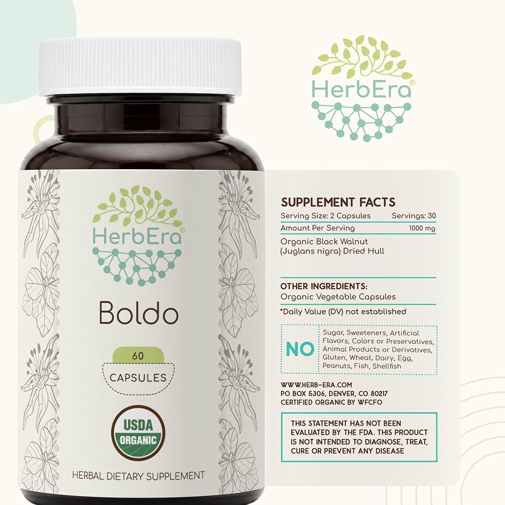 HerbEra Boldo USDA Organic Capsules