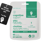 Brain Feed Alpha GPC 500mg Acetylcholine Supplement - 60 Capsules