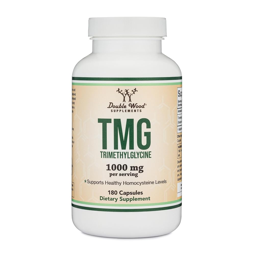 Double Wood Supplements TMG Betaine Anhydrous 1000mg - 180 Capsules