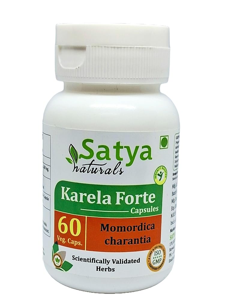 Satya Naturals Bitter Melon Forte Capsules 500 mg. 60 Veg. Capsule