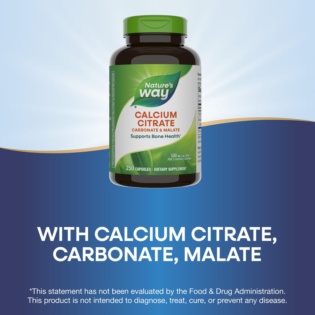 Nature's Way Calcium Citrate, Carbonate & Malate - 250 Capsules - image 5