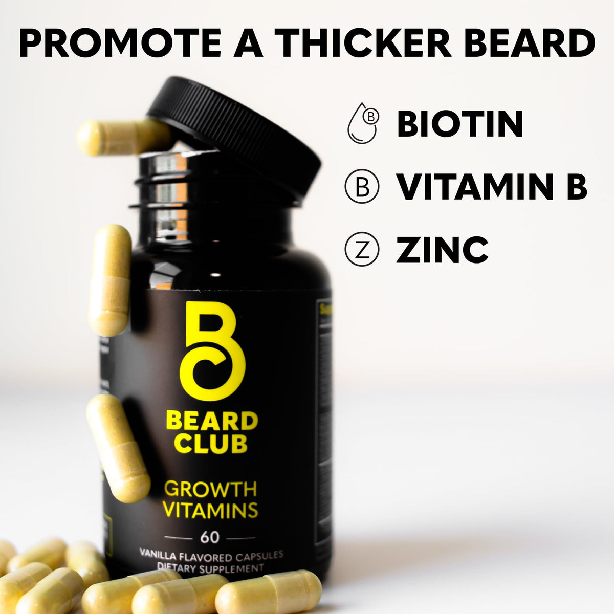 The Beard Club Beard Growth Vitamins Multi-Vitamin - 60 Capsules - image 4