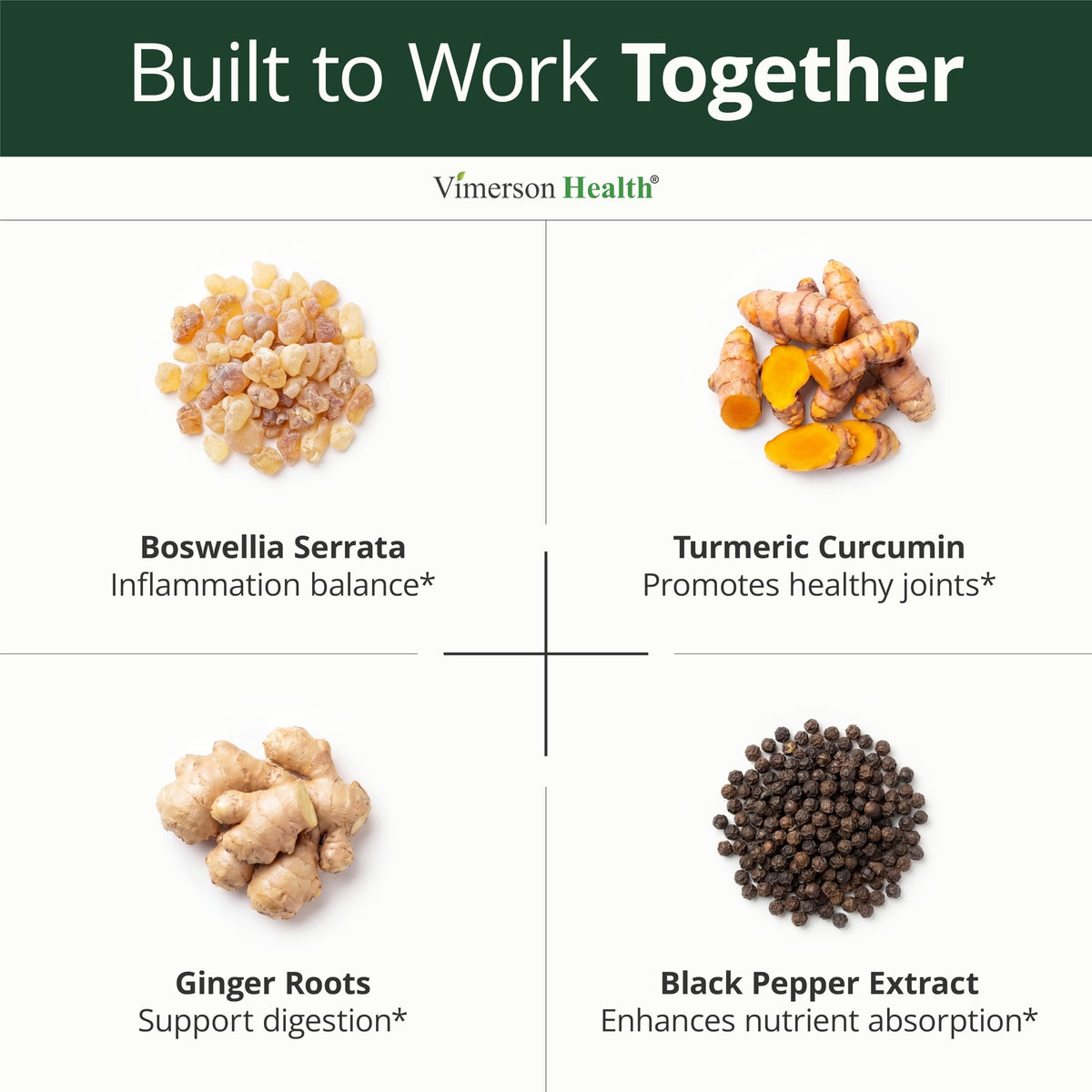 Vimerson Health Turmeric Boswellia Ginger Joint Supplement - 60 Capsules - image 4
