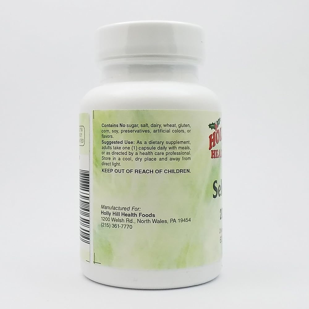 Holly Hill Health Foods Selenium 200 MCG - 60 Capsules - image 3