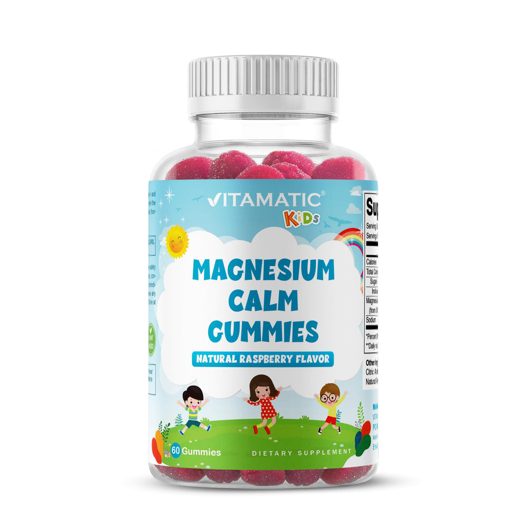 Vitamatic Kids Magnesium 35 mg Natural Raspberry Flavor - 60 Gummies