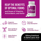 NERVE RENEW Optimizer Nerve Support R-Alpha Lipoic Acid - 30 Capsules - image 5