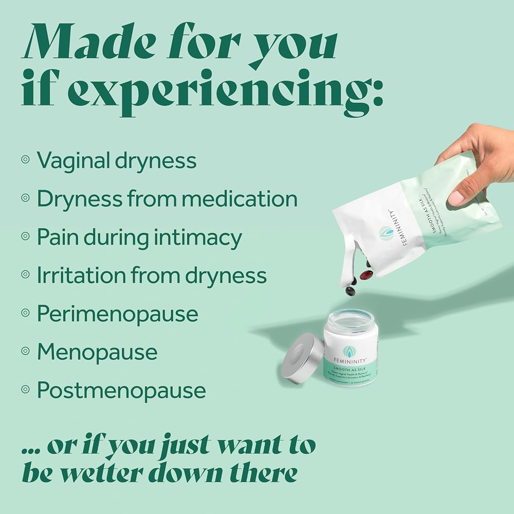 Femininity Smooth as Silk Omega 7 Softgels for Vaginal Dryness - 60 Softgels - image 2