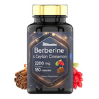 TNVitamins Berberine with Ceylon Cinnamon 2200 mg - 180 Capsules