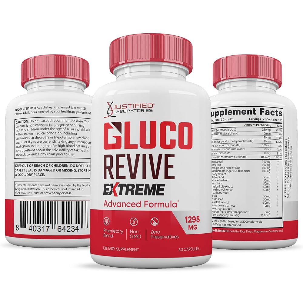 Justified Laboratories Glucorevive Extreme 1295MG Parent
