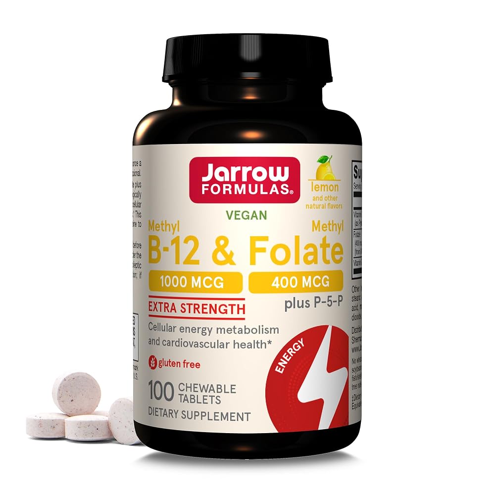 Jarrow Formulas Methyl B-12 & Folate Chewable Tablets + Zinc Balance - 200 Count - image 2