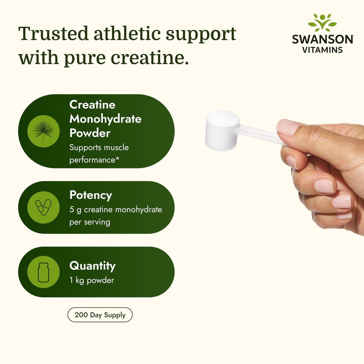 Swanson Creatine Monohydrate Powder - 200 Servings - image 3