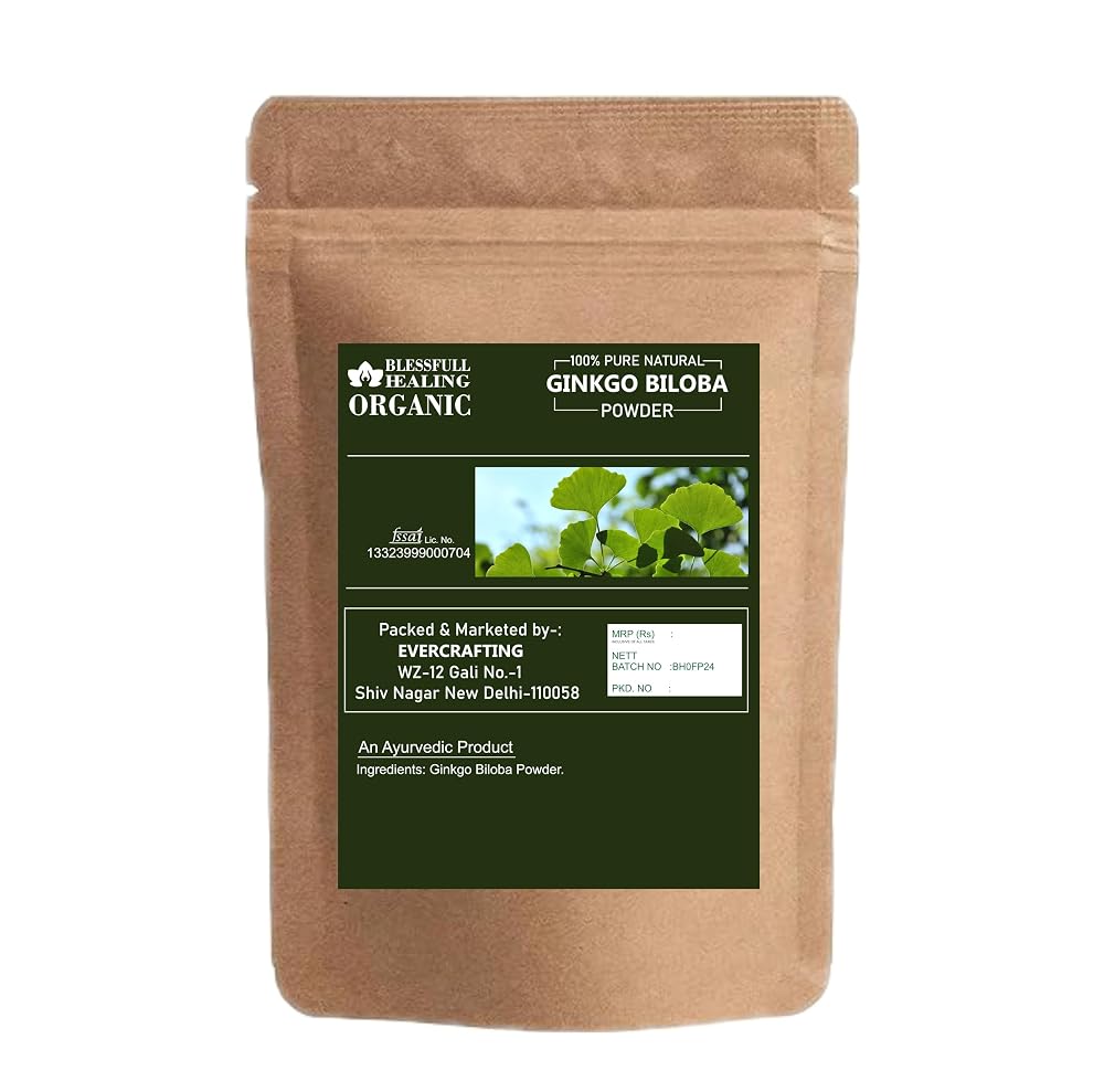Blessfull Healing Organic Ginkgo Biloba Powder 100% Pure Natural 200