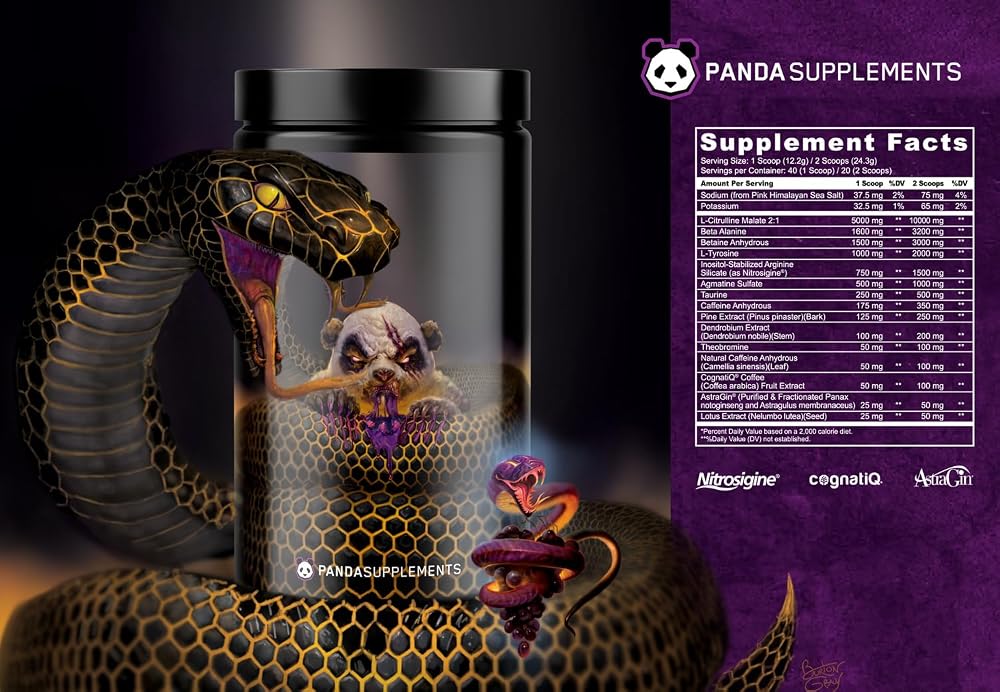 Underground Bio Labs Pandamic Pre-Workout Powder Grape Bubblegum - 40 Servings - image 7