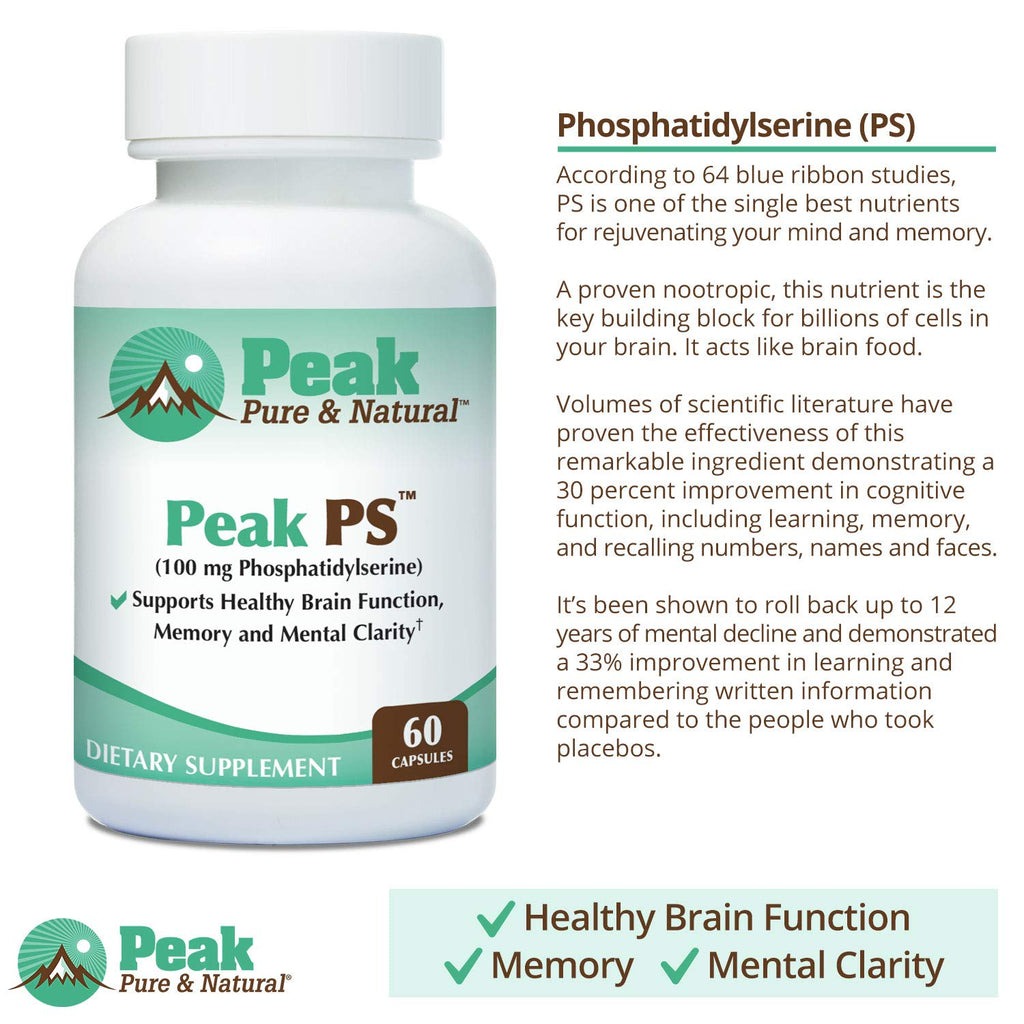 Peak PS Phosphatidylserine Brain Health Supplement - 30 Softgels - image 5