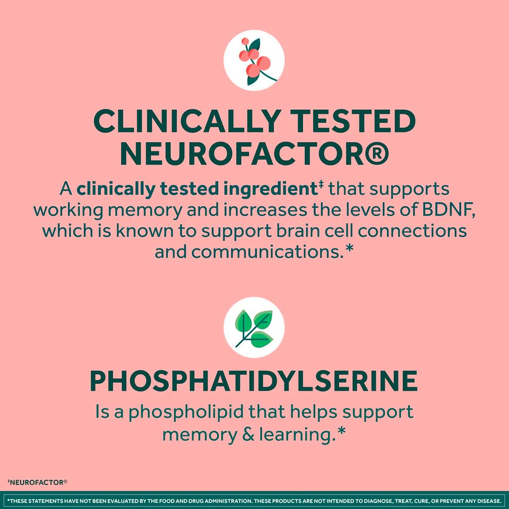 NEURIVA Nootropic Brain Support Supplement Original Capsules