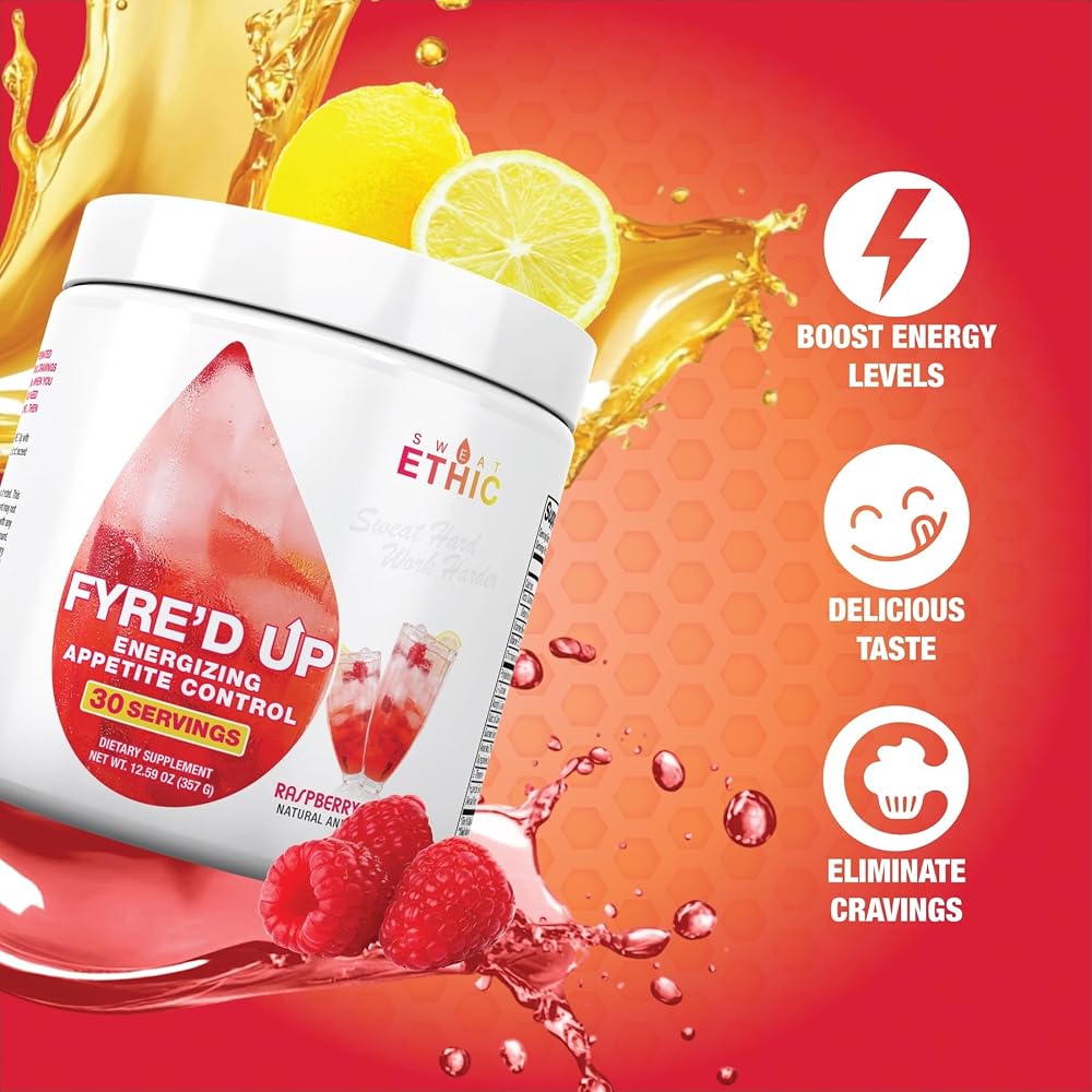 Sweat Ethic FYRE’D UP Energizing Appetite Suppressant, 200 MG
