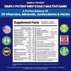 Simply Potent Daily Multivitamin for Men - 60 Capsules - image 2
