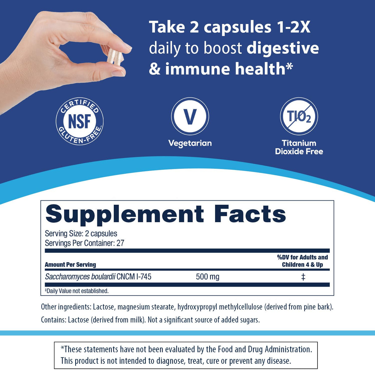 Florastor Probiotic Saccharomyces boulardii for Digestive Health - 54 Capsules - image 5