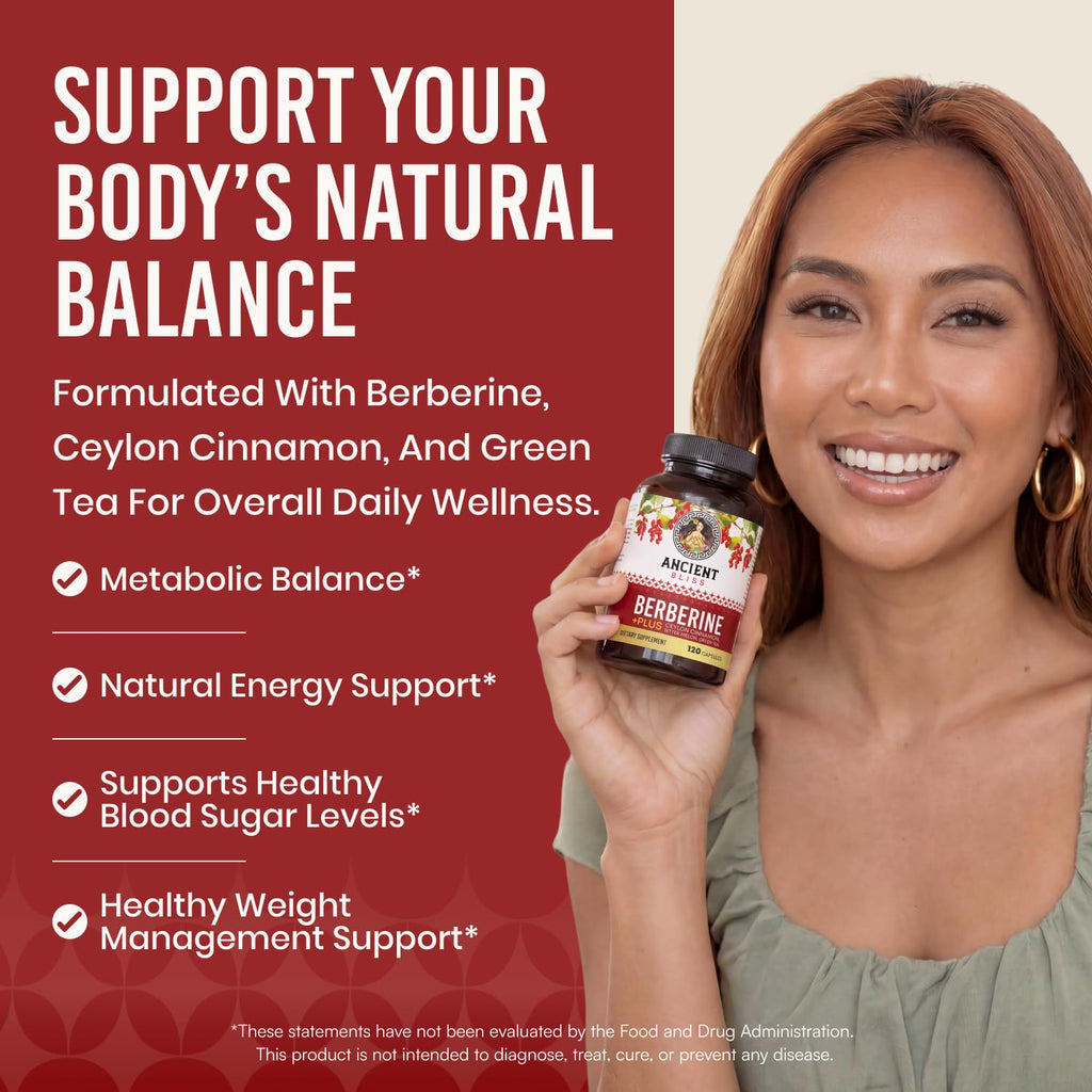 Ancient Bliss Berberine HCL 1200mg with Ceylon Cinnamon - 120 Capsules - image 2
