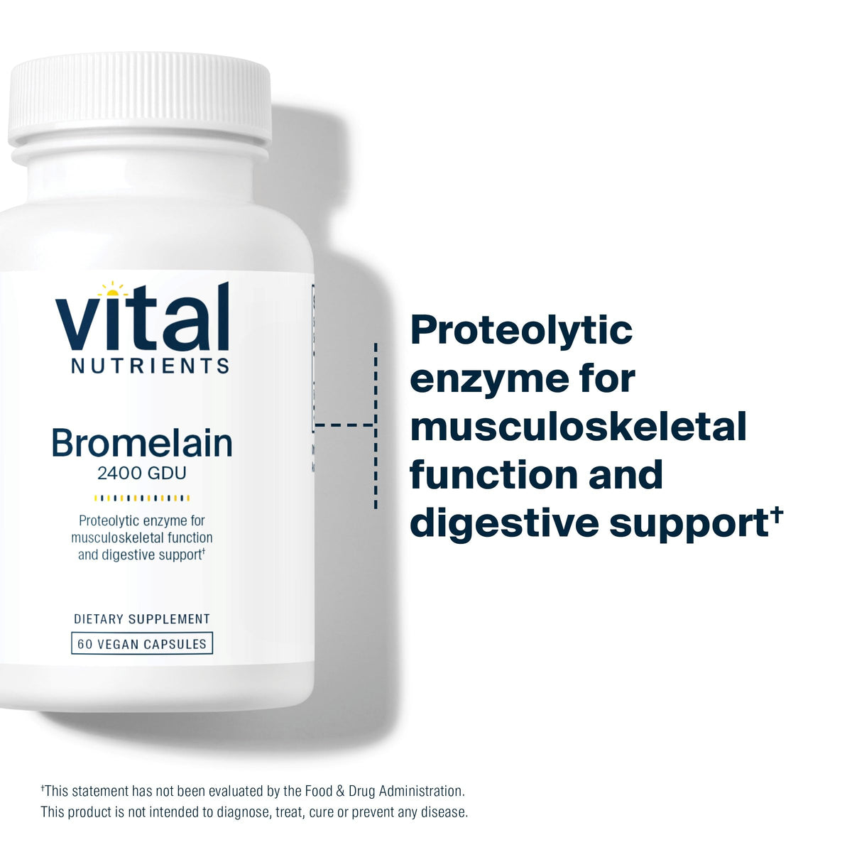 Vital Nutrients Bromelain 2,400 GDU Vegan - 60 Capsules - image 6