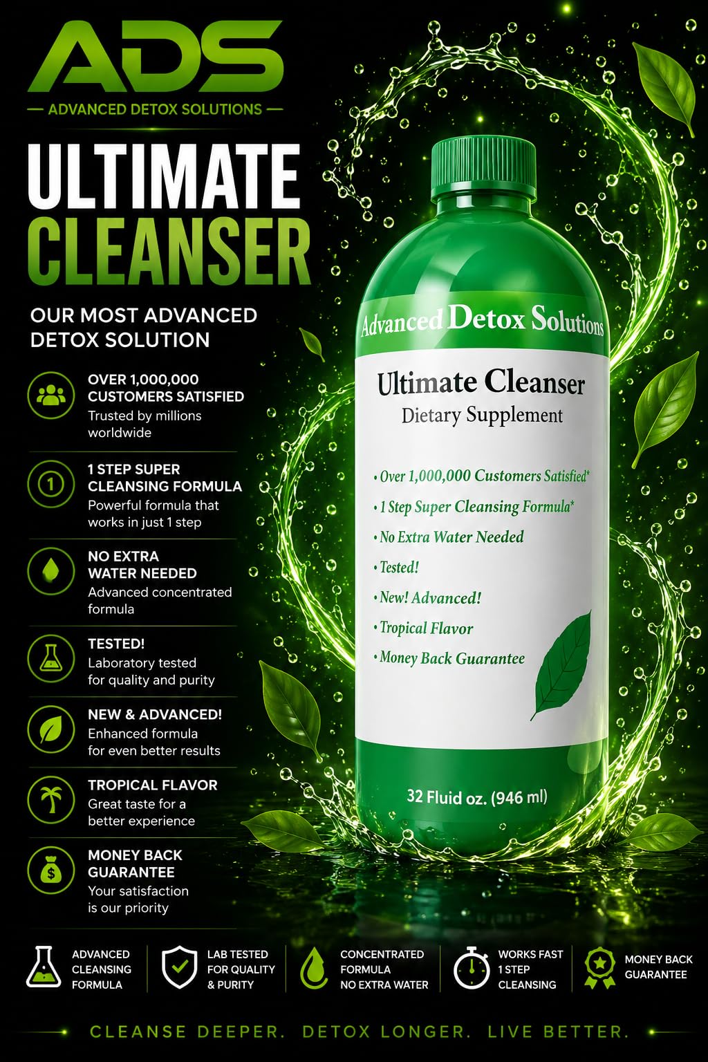 Advanced Detox Solutions Ultimate Cleanser - 32 Fl Oz - image 3