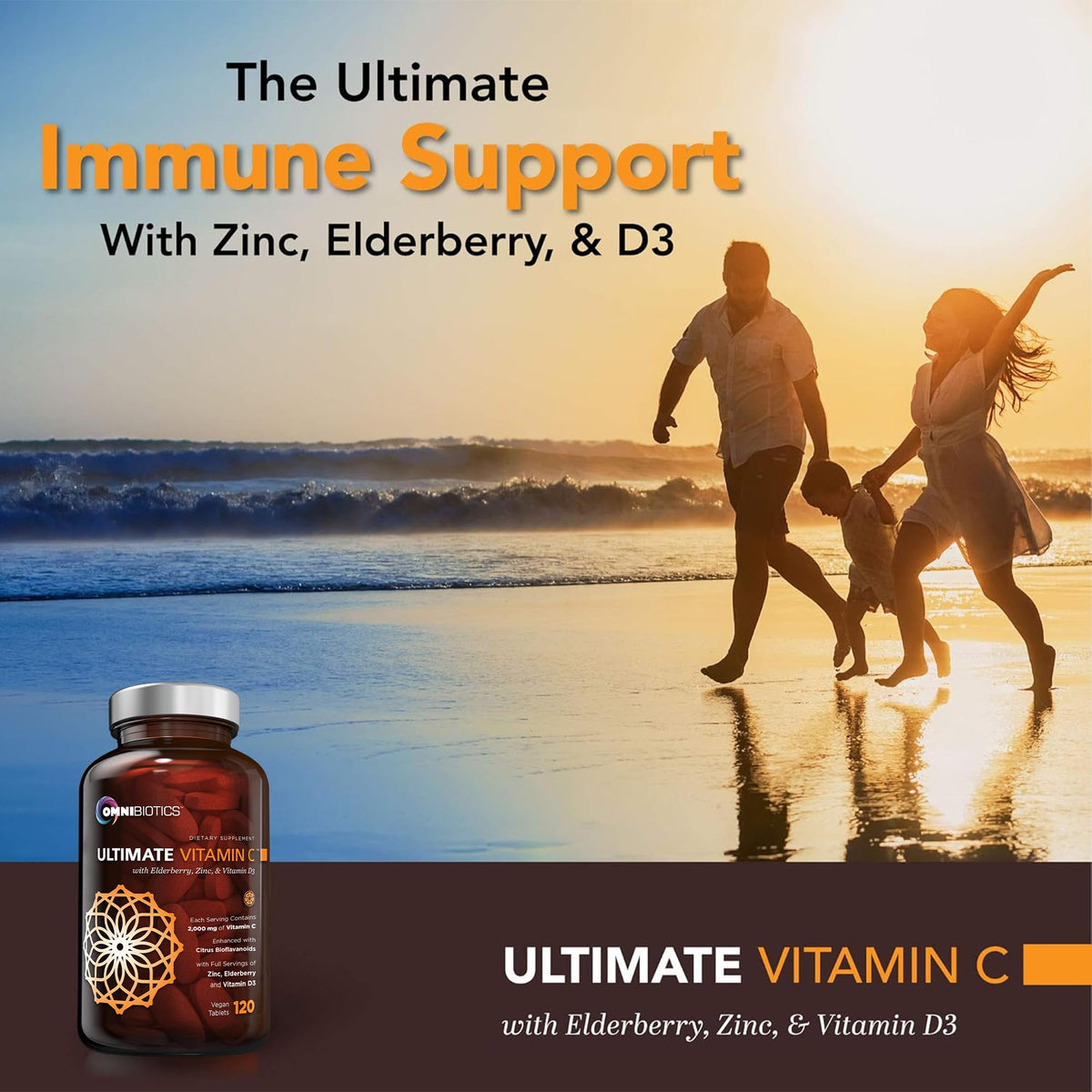 OmniBiotics Vitamin C + Multivitamin + Vitamin D3 + Vitamin B Complex